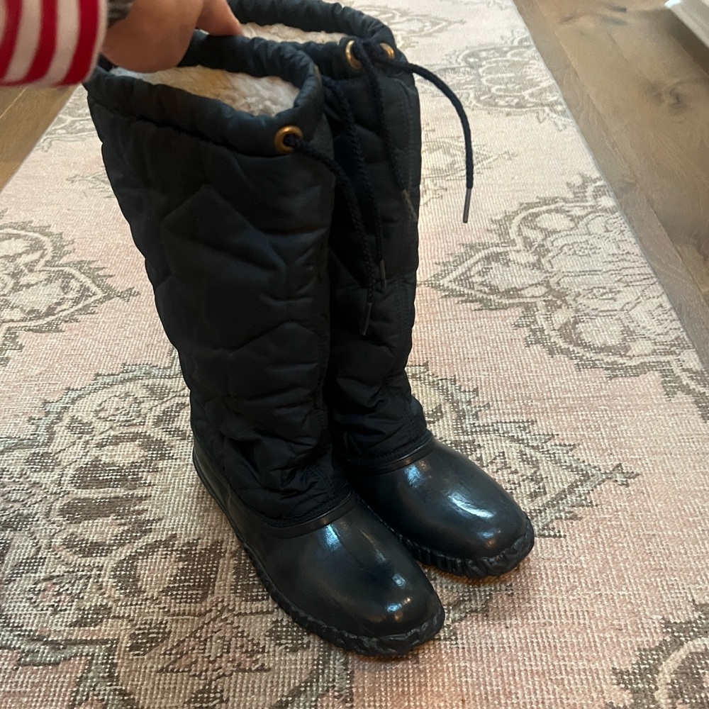 Vintage Sorel Blue Quilted Tall Winter Boots Size 8 !!!